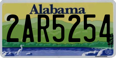 AL license plate 2AR5254