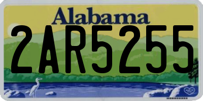 AL license plate 2AR5255