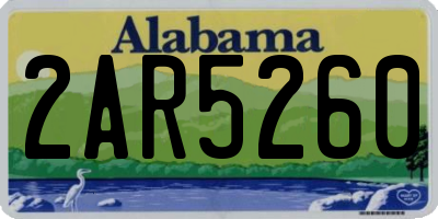 AL license plate 2AR5260