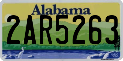 AL license plate 2AR5263