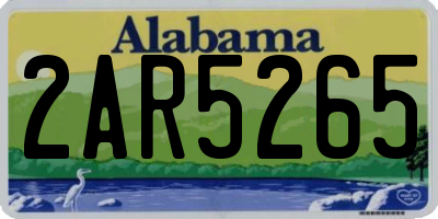 AL license plate 2AR5265