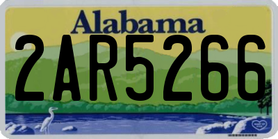AL license plate 2AR5266