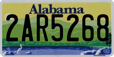 AL license plate 2AR5268