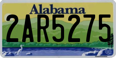 AL license plate 2AR5275