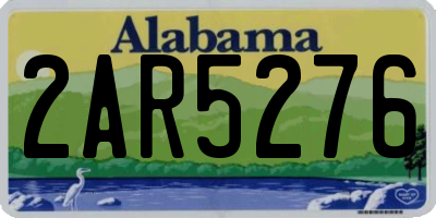 AL license plate 2AR5276