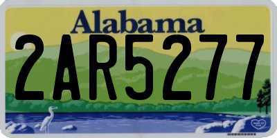 AL license plate 2AR5277