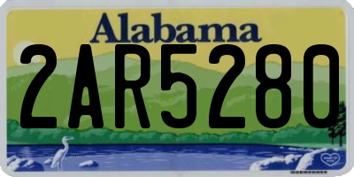 AL license plate 2AR5280
