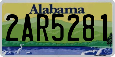 AL license plate 2AR5281