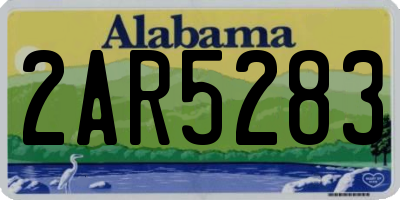 AL license plate 2AR5283