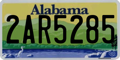 AL license plate 2AR5285