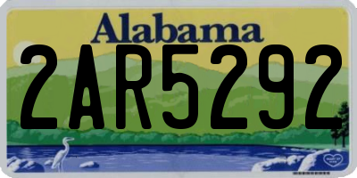 AL license plate 2AR5292
