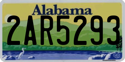 AL license plate 2AR5293