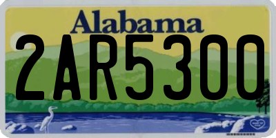 AL license plate 2AR5300