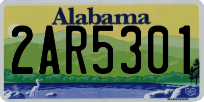 AL license plate 2AR5301