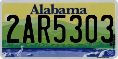 AL license plate 2AR5303