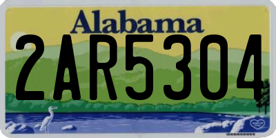 AL license plate 2AR5304