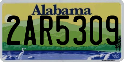 AL license plate 2AR5309