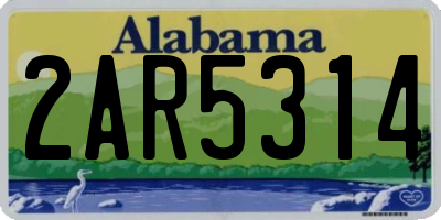 AL license plate 2AR5314