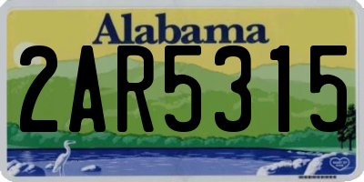 AL license plate 2AR5315