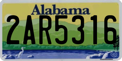 AL license plate 2AR5316
