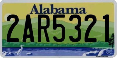 AL license plate 2AR5321