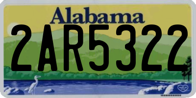 AL license plate 2AR5322