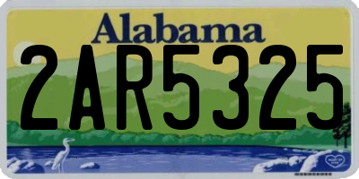 AL license plate 2AR5325