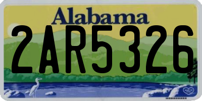 AL license plate 2AR5326