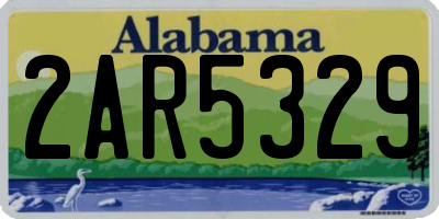 AL license plate 2AR5329