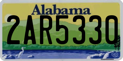 AL license plate 2AR5330