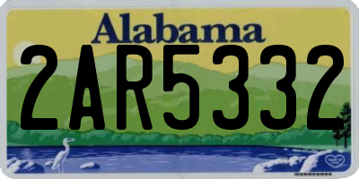 AL license plate 2AR5332
