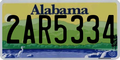 AL license plate 2AR5334
