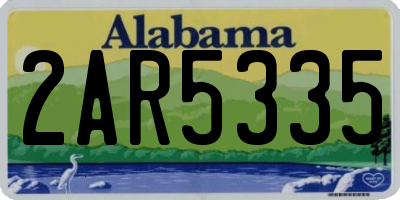 AL license plate 2AR5335