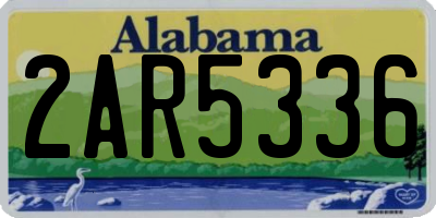 AL license plate 2AR5336