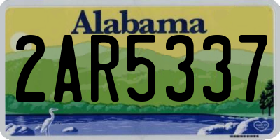 AL license plate 2AR5337