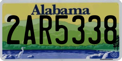 AL license plate 2AR5338