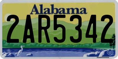 AL license plate 2AR5342