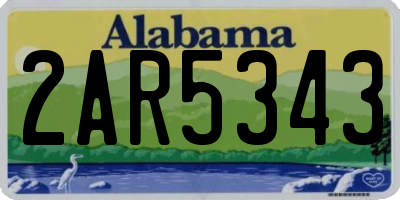 AL license plate 2AR5343