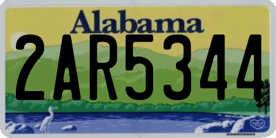 AL license plate 2AR5344