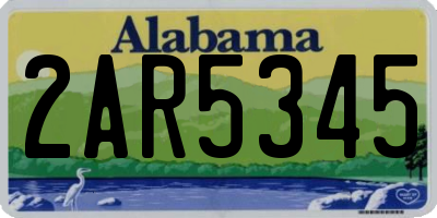 AL license plate 2AR5345