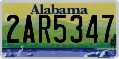 AL license plate 2AR5347