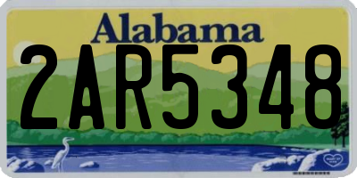 AL license plate 2AR5348