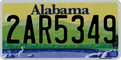 AL license plate 2AR5349