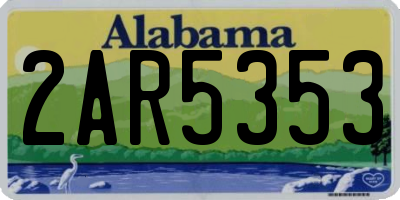 AL license plate 2AR5353
