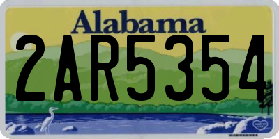 AL license plate 2AR5354