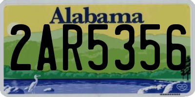 AL license plate 2AR5356