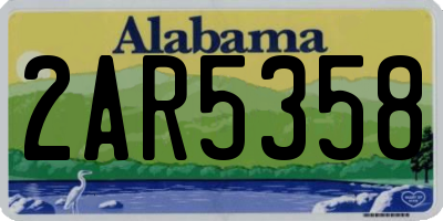 AL license plate 2AR5358