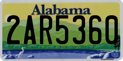 AL license plate 2AR5360
