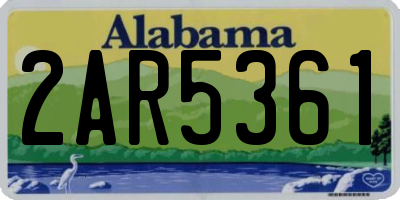 AL license plate 2AR5361