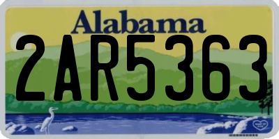AL license plate 2AR5363